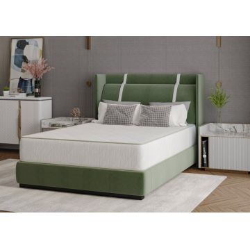 Saltea ortopedica cu arcuri Somnart Letto 120x200x22 cm husa matlasata, duritate medie-tare