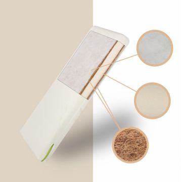 Saltea pentru patut copii 90x40x8cm Sensillo,din spuma cu husa detasabila prevazuta cu fermoar,tesatura cu Aloe Vera antialergica si antibacteriana