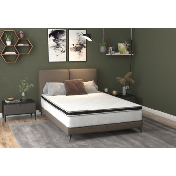 Saltea superortopedica Somnart Fermo 80 x 200 x 30 cm cu husa matlasata si arcuri