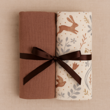 Set 2 museline Rustic Play din bumbac 70x70 cm