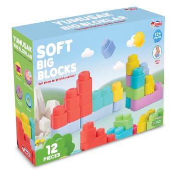 Set de constructie, Dede, Soft Big Blocks, 12 piese