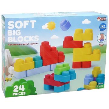 Set de constructie, Dede, Soft Big Blocks, 24 piese