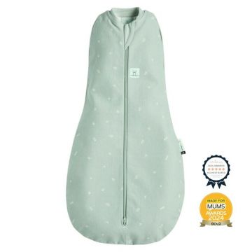 Sistem de infasat si sac de dormit, ErgoPouch, 2 in 1, 0-3 luni, 3-6 kg, TOG 1, Bumbac organic, Fermoar bidirectional, Transformabil, Lavabil la masina, Certificat non-toxic, Premiat in Australia, Verde