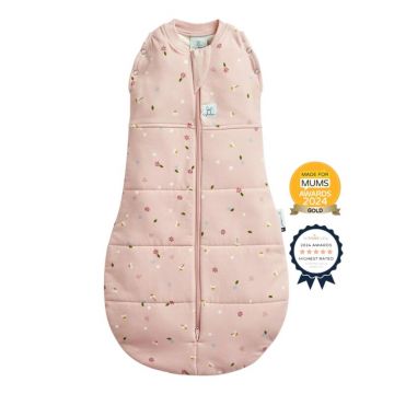 Sistem de infasat si sac de dormit, ErgoPouch, 2 in 1, 6-12 luni, 8-10 kg, TOG 1, Bumbac organic, Fermoar bidirectional, Transformabil, Lavabil la masina, Certificat non-toxic, Premiat in Australia, Roz