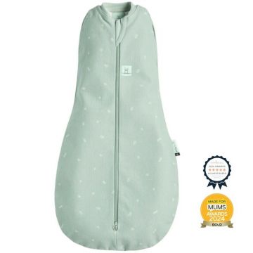 Sistem de infasat si sac de dormit, ErgoPouch, 2 in 1, 6-12 luni, 8-10 kg, TOG 1, Bumbac organic, Fermoar bidirectional, Transformabil, Lavabil la masina, Certificat non-toxic, Premiat in Australia, Verde