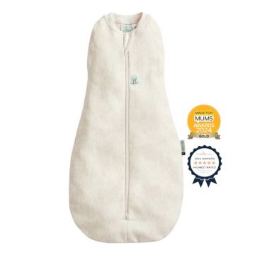 Sistem de infasat si sac de dormit, ErgoPouch, 2 in 1, 6-12 luni, 8-10 kg, TOG 2.5, Bumbac organic, Fermoar bidirectional, Transformabil, Lavabil la masina, Certificat non-toxic, Premiat in Australia, Bej