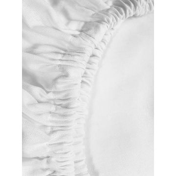 Cearceaf alb KidsDecor cu elastic din bumbac 80 x 160 cm