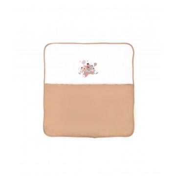 Patura bumbac bebe 90x90 cm Za Za Caffee Latte