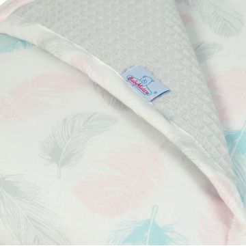 Paturica cu doua fete din bumbac 75x100 cm Prestige Pink 01