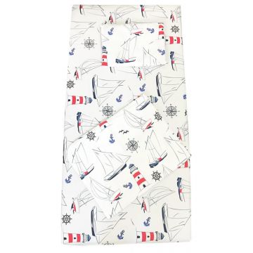 Set 3 piese paturica cu cearsaf si pernuta 120x60 cm La mare