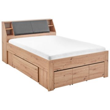 Pat Cu Spațiu De Depozitare, 140/200 cm, stejar Artisan