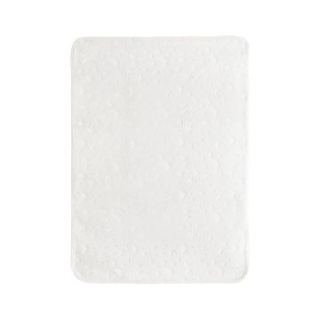 Paturica pentru bebelusi Lorelli Twinkle White, material moale, model decorativ in relief, 80x110 cm, 0 luni+