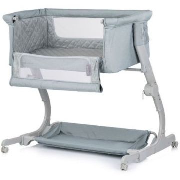 Patut co-sleeper Chipolino Eleganza cu laterala culisanta basil