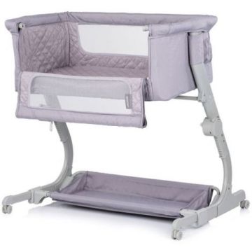 Patut co-sleeper Chipolino Eleganza cu laterala culisanta cloud