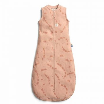 Sac de dormit, ErgoPouch, Jersey, 3-12 luni, 6-10 kg, TOG 0.2, Bumbac organic, Fermoar bidirectional, Lavabil la masina, Croiala slim fit, Certificat non-toxic, Premiat in Australia, Model elefantel, Roz