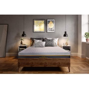Saltea cu memorie si arcuri individuale Somnexpert Silver Evolution Pocket Spring 180x200x24 cm husa detasabila si fermitate medie