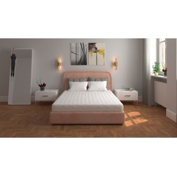 Saltea ortopedica cu spuma poliuretanica 7 zone Somnart 100 x 200 x 17 cm husa detasabila cu fermoar, fermitate medie