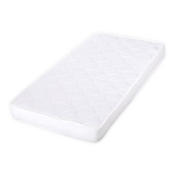 Saltea pentru pat Eco Tex cu 2 straturi de cocos si spuma elastica white 60 x 120 x 10 cm