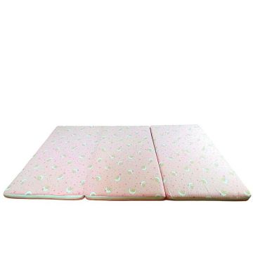 Saltea pliabila din spuma poliuretanica 120x60x4.5 cm Cat on Moon Roz
