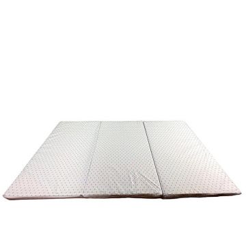 Saltea pliabila din spuma poliuretanica 120x60x5 cm Light Blue Dots