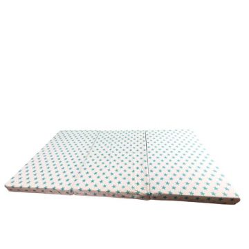 Saltea pliabila din spuma poliuretanica 120x60x5 cm Light Blue Stars