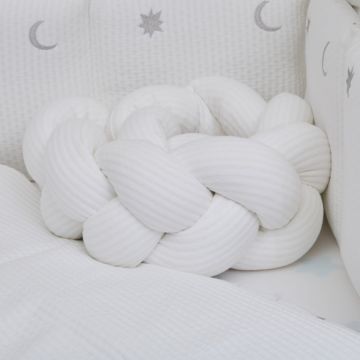 Set lenjerie de pat pentru copii Twins Cotton 7 piese albargintiu
