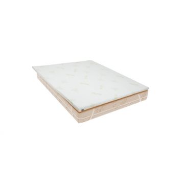 Topper Aloe Vera cu elastic, husa detasabila si lavabila 140 x 200 x 5 cm fermitate medie