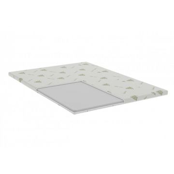 Topper Aloe Vera, cu husa detasabila si lavabila 180 x 200 x 4 cm fermitate medie