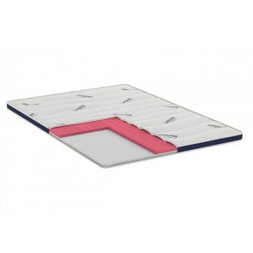 Topper cu memorie Somnomed Antiacaria, pentru alergici,cu husa detasabila si lavabila 180 x 200 x 7 cm