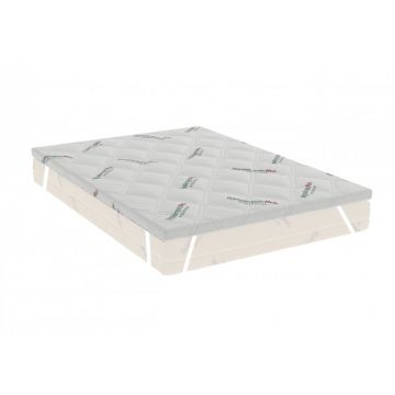 Topper Hypoallergenicmed antibacteria 160 x 200 x 7 cm cu elastic, husa detasabila si lavabila