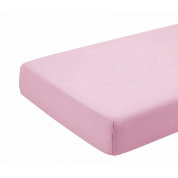 Cearceaf roz KidsDecor cu elastic din bumbac 60 x 85 cm
