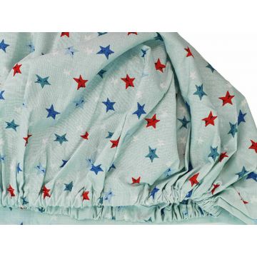 Cearceaf Stelute somnoroase KidsDecor cu elastic din bumbac 60 x 120 cm