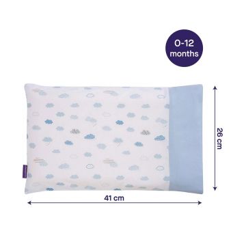 Fata de perna pentru bebelusi blue cu imprimeu Clevamama Fata de perna pentru bebelusi blue cu imprimeu Clevamama