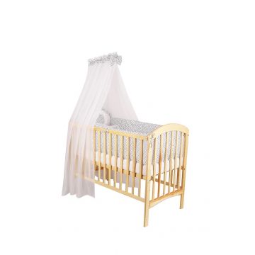 Baldachin patut, alb cu buline bluemarin, 300x160 cm