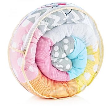 Protectie laterala multifunctionala BabyJem Caterpilar Pink Girl Protectie laterala multifunctionala BabyJem Caterpilar Pink Girl