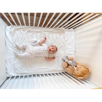 Patut transformabil din pal, pentru bebe Natura Baby White / Nature, 160 x 75 cm